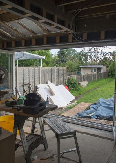 Inside a new single-storey extension with bifold doors fitted